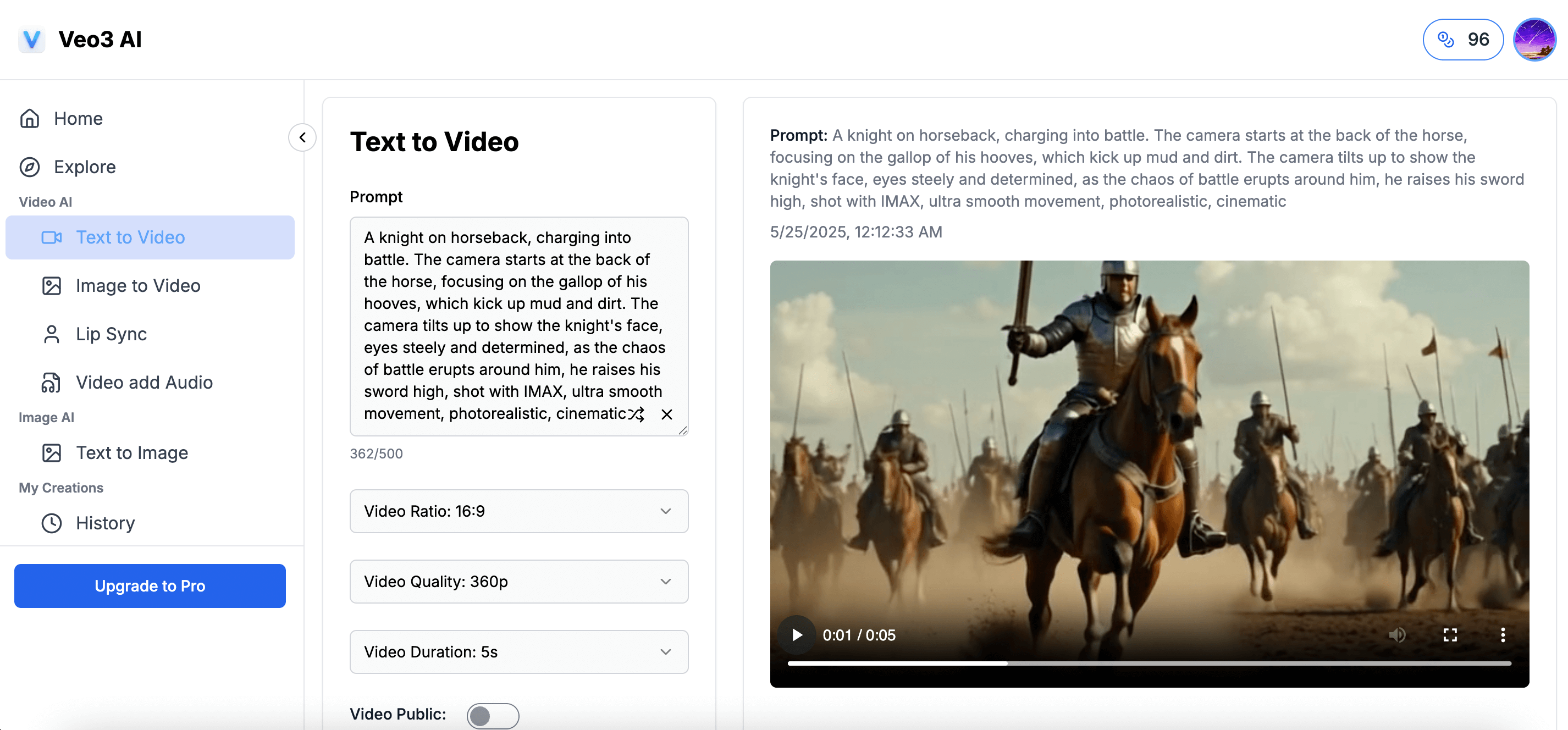 Text To Video Example